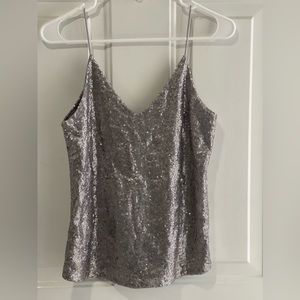 Sequin Dressy Silver/Gray Tank